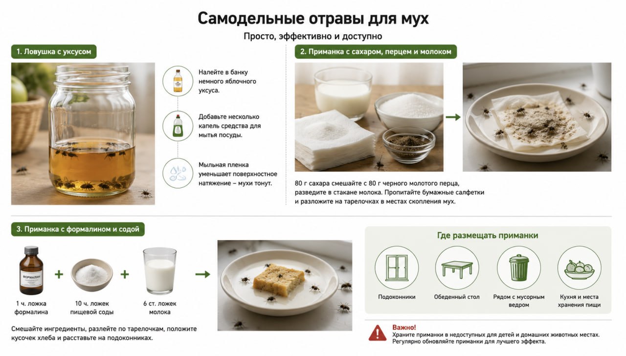 Самодельные отравы против мух